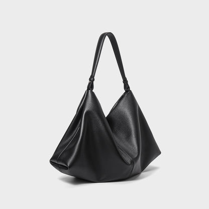 Skulpturaler Slouch Hobo Umhängetasche mit kontrastierendem Obergriff