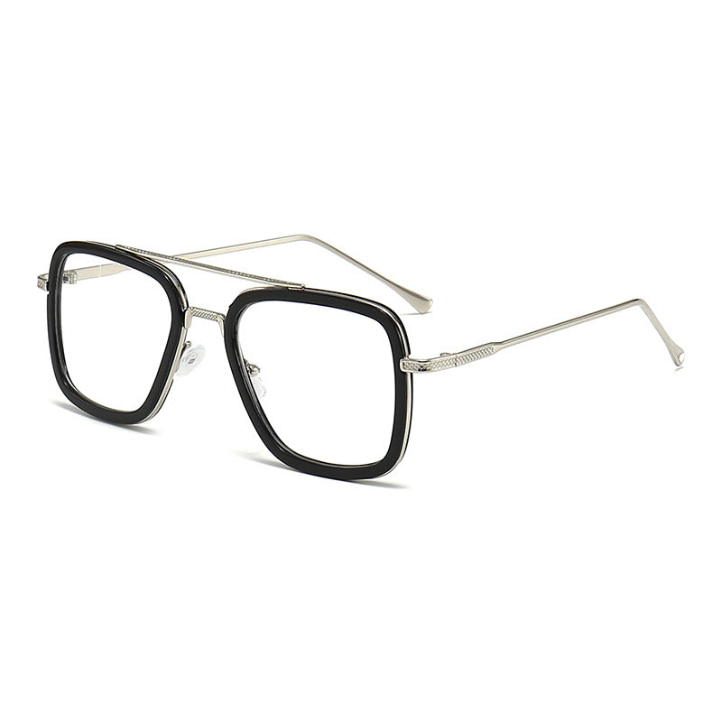 Damen modische quadratische Sonnenbrille mit glamourösem Metallrahmen Brehn