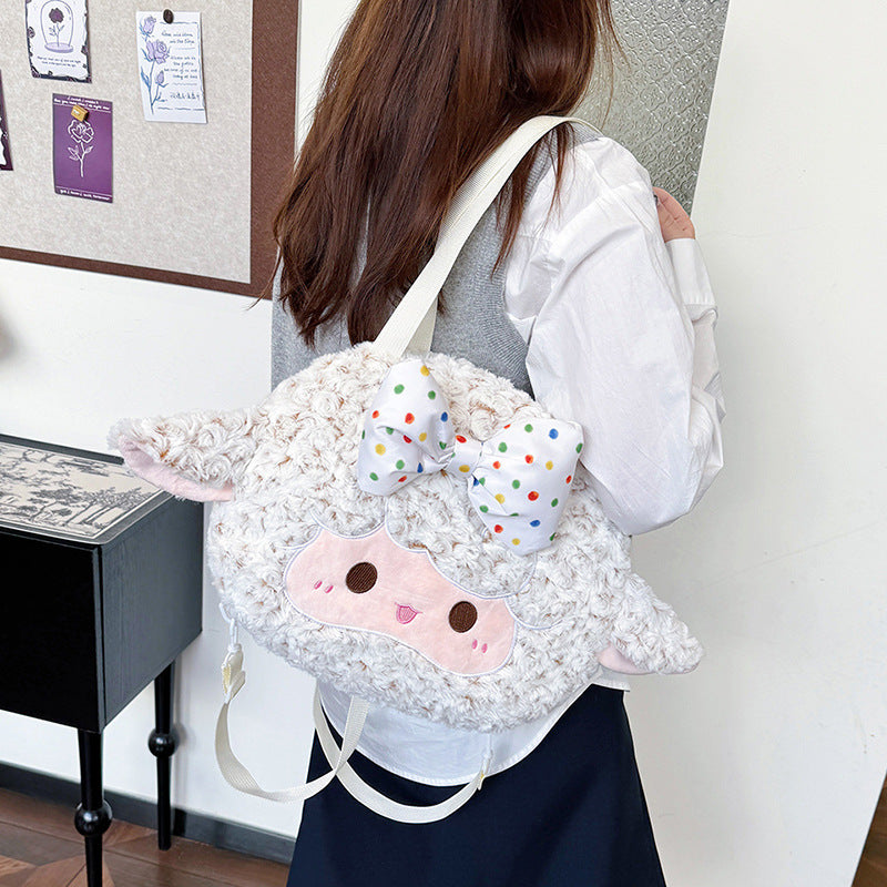 Plüsch Rucksack mit Niedlichem Lammdesign Brehn