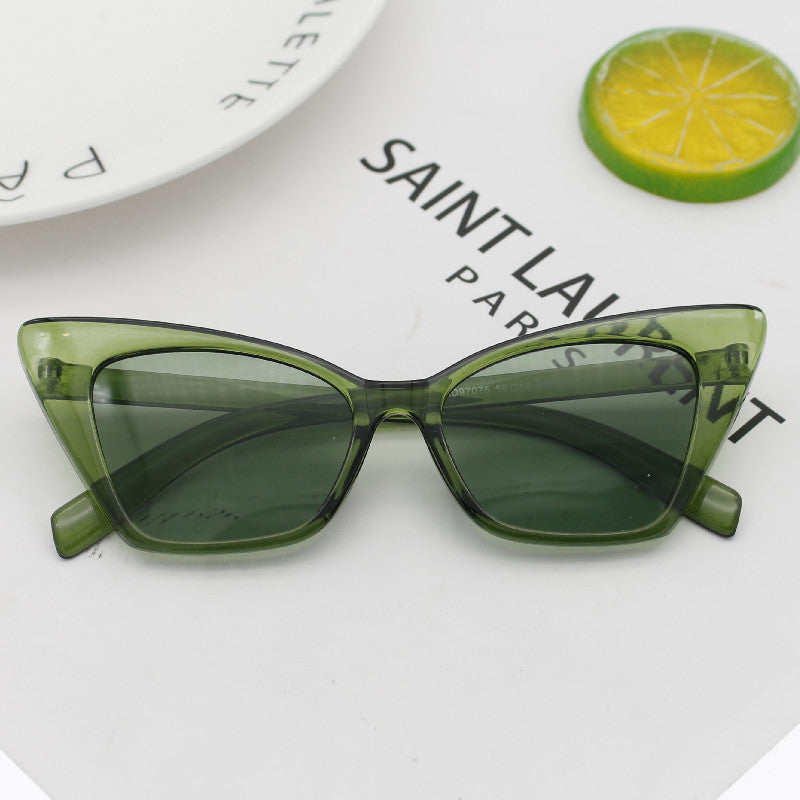 Damen Modische Cat-Eye Sonnenbrille mit hochwertiger Rahmenstruktur Brehn