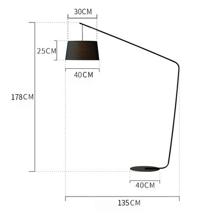 Moderne Bogen Stehlampe mit verstellbarem Schirm