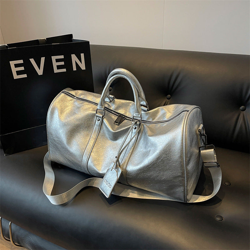 Premium Leder Wochenende Duffle Bag