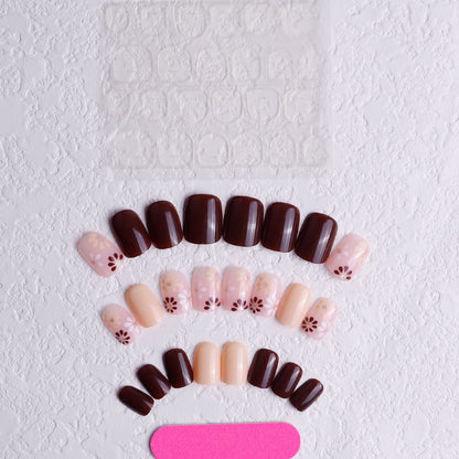 Künstlerisches Floral-Nagelset