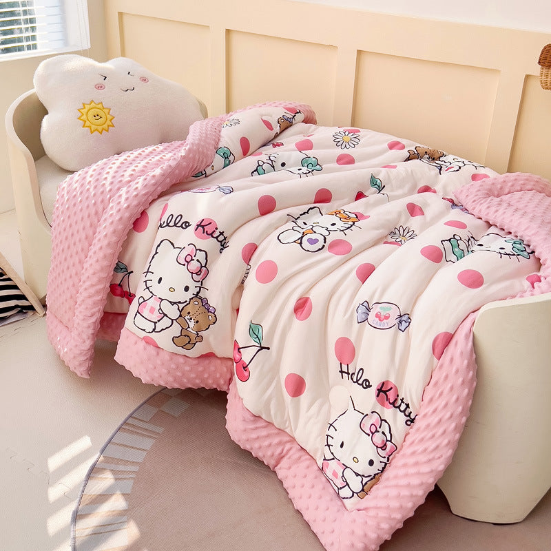 Mädchen Kuscheldecke mit vielseitigem Tiermotiv Brehn