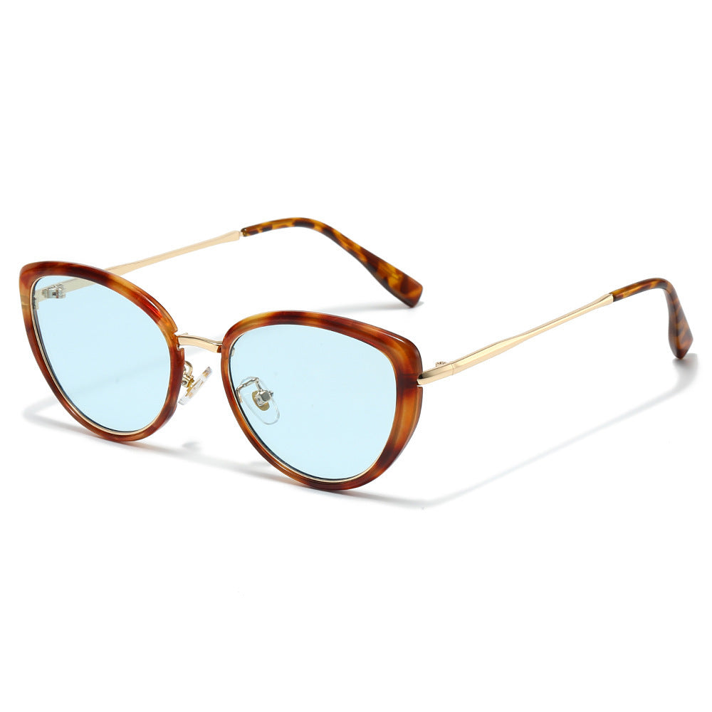 Modische Cat-Eye-Sonnenbrille mit trendigem Schildpatt-Rahmen Brehn