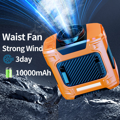 Unisex Tragbarer TaillenvFan mit leistungsstarkem Wind Brehn
