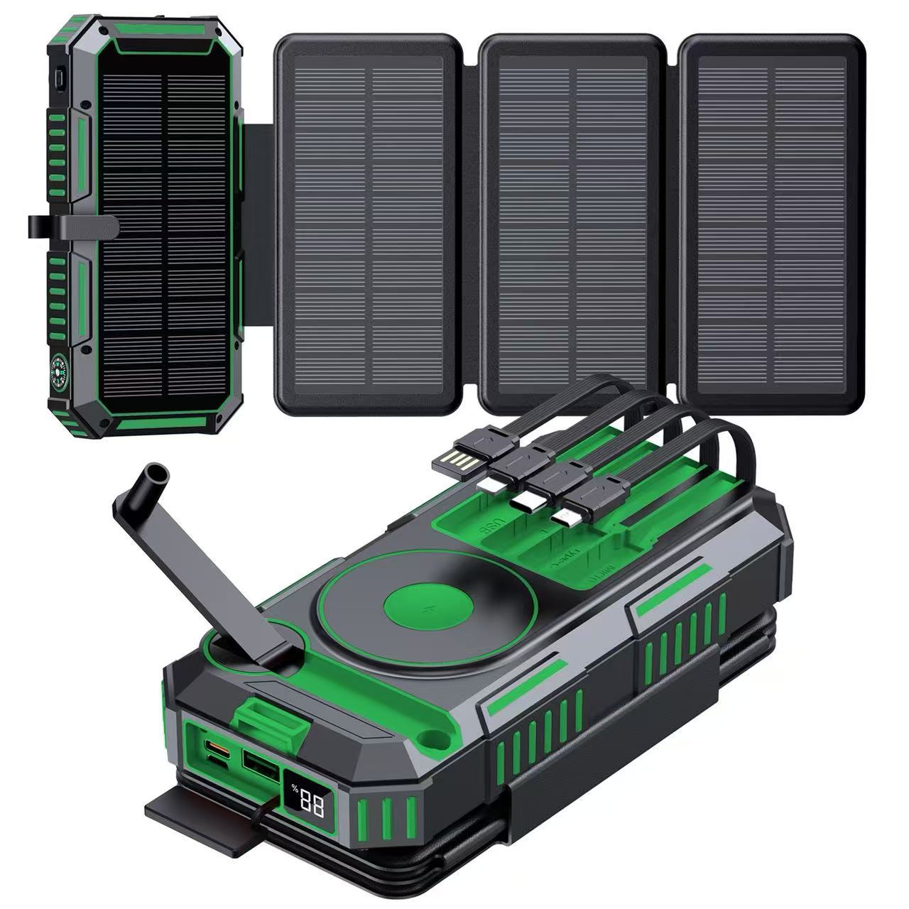 Solar Powerbank mit Kabelloser Ladefunktion Von Brehn