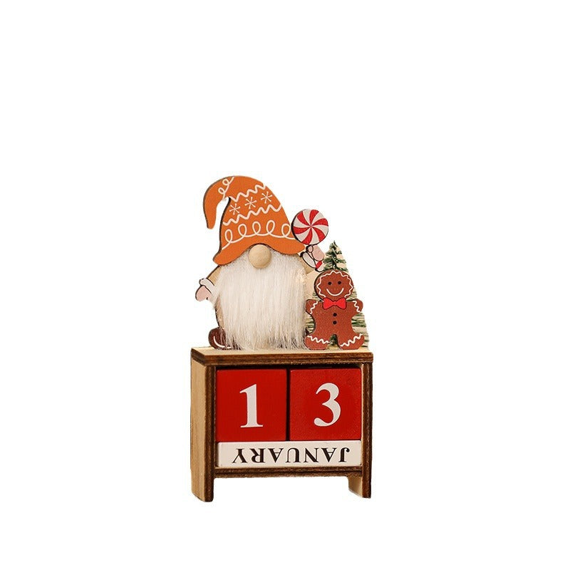 Dekorative Weihnachtsgnom mit Kalender Brehn