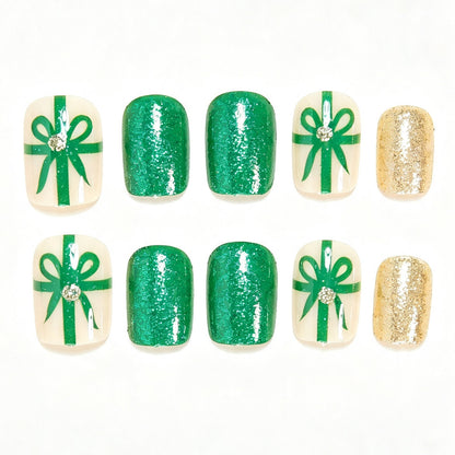 Festliches, urlaubs inspiriertes Press-On Nagelkunst-Set Brehn