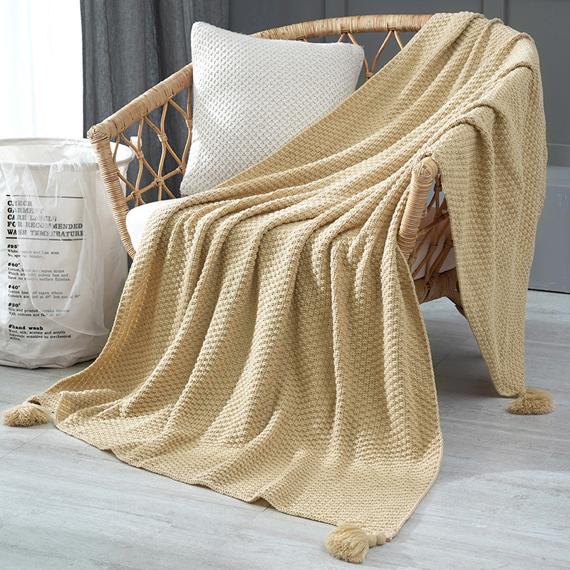 Damen Elegante Waffelstruktur Decke Brehn
