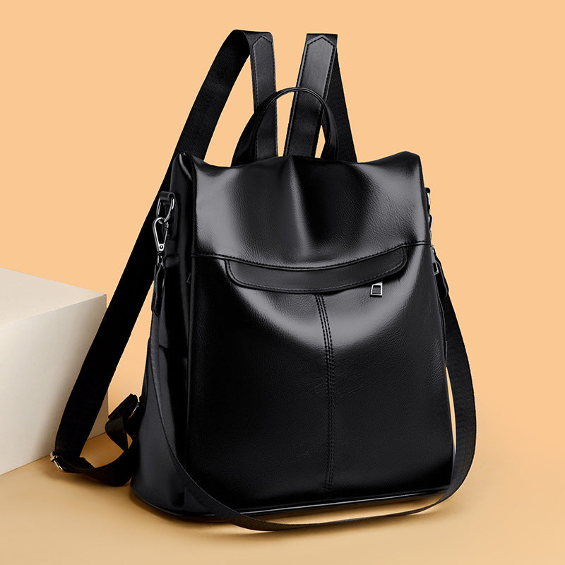 Vielseitiger Strukturierter Leder Rucksack Brehn