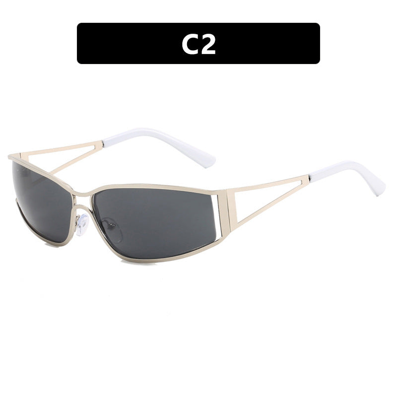 Damen sportliche Sonnenbrille im futuristischen Stil Brehn
