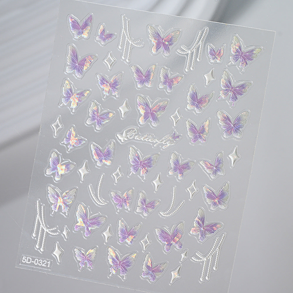 Dekorative Schmetterling Nagel Art Aufkleber
