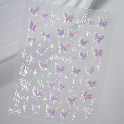 Dekorative Schmetterling Nagel Art Aufkleber