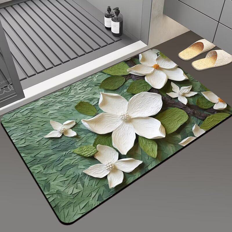 Blumenmotiv Rutschfeste Badematte Brehn