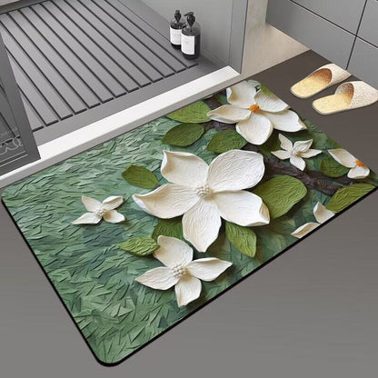 Blumenmotiv Rutschfeste Badematte Brehn