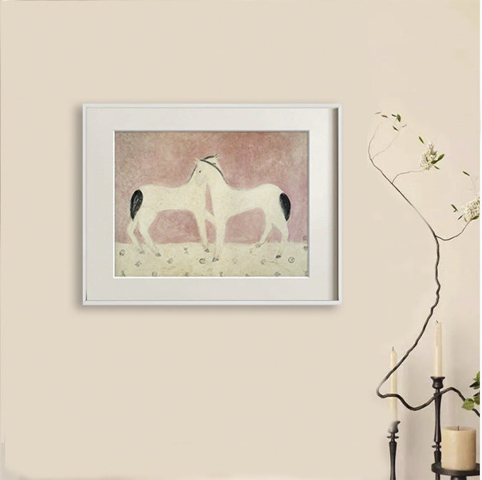 Weiches Einhorn gerahmter Kunstdruck