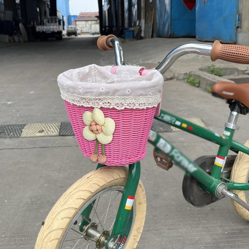 Blumenverzierte Fahrradkorb Brehn