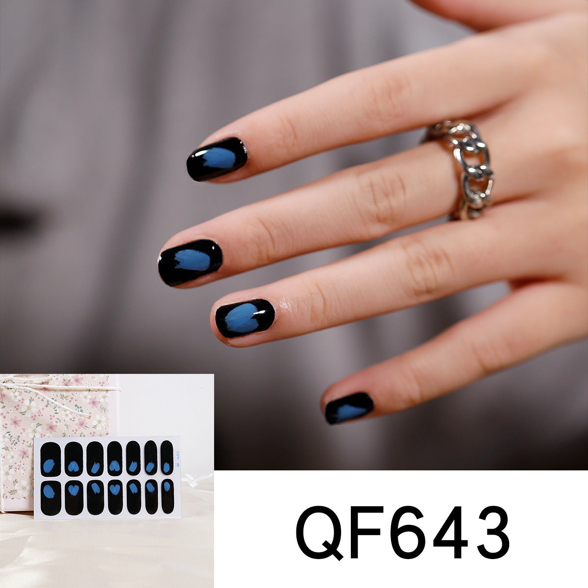 Künstliche Nagelgestaltung mit Herz-Motiv Brehn