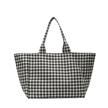 Stylische Gingham-Muster Tragetasche