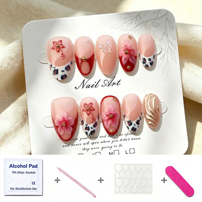 Dekoratives Floral-Nagelkunst-Set