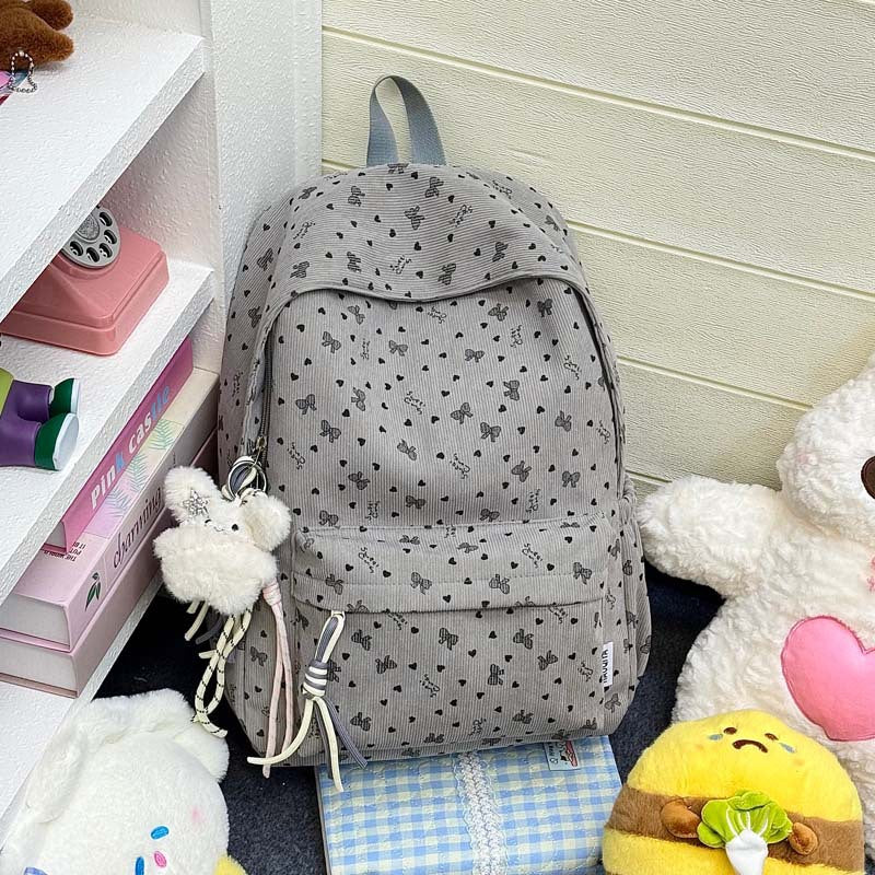 Lässiger gemusterter Stoff Schulrucksack