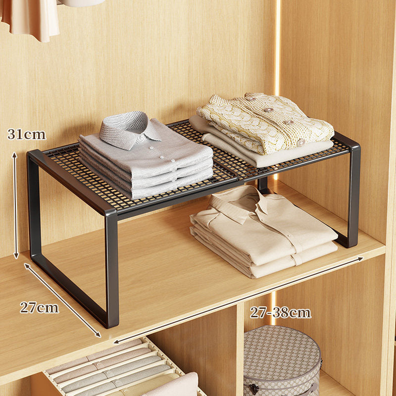 Verstellbarer Metall Kleiderschrank Regal Hebeorganisator