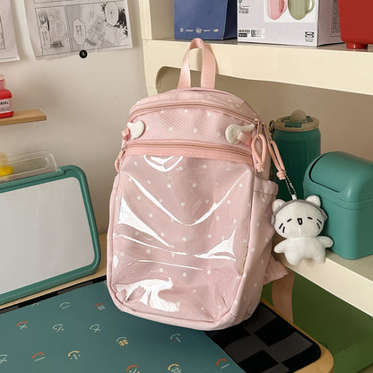 Transparenter Punktmuster-Rucksack Brehn
