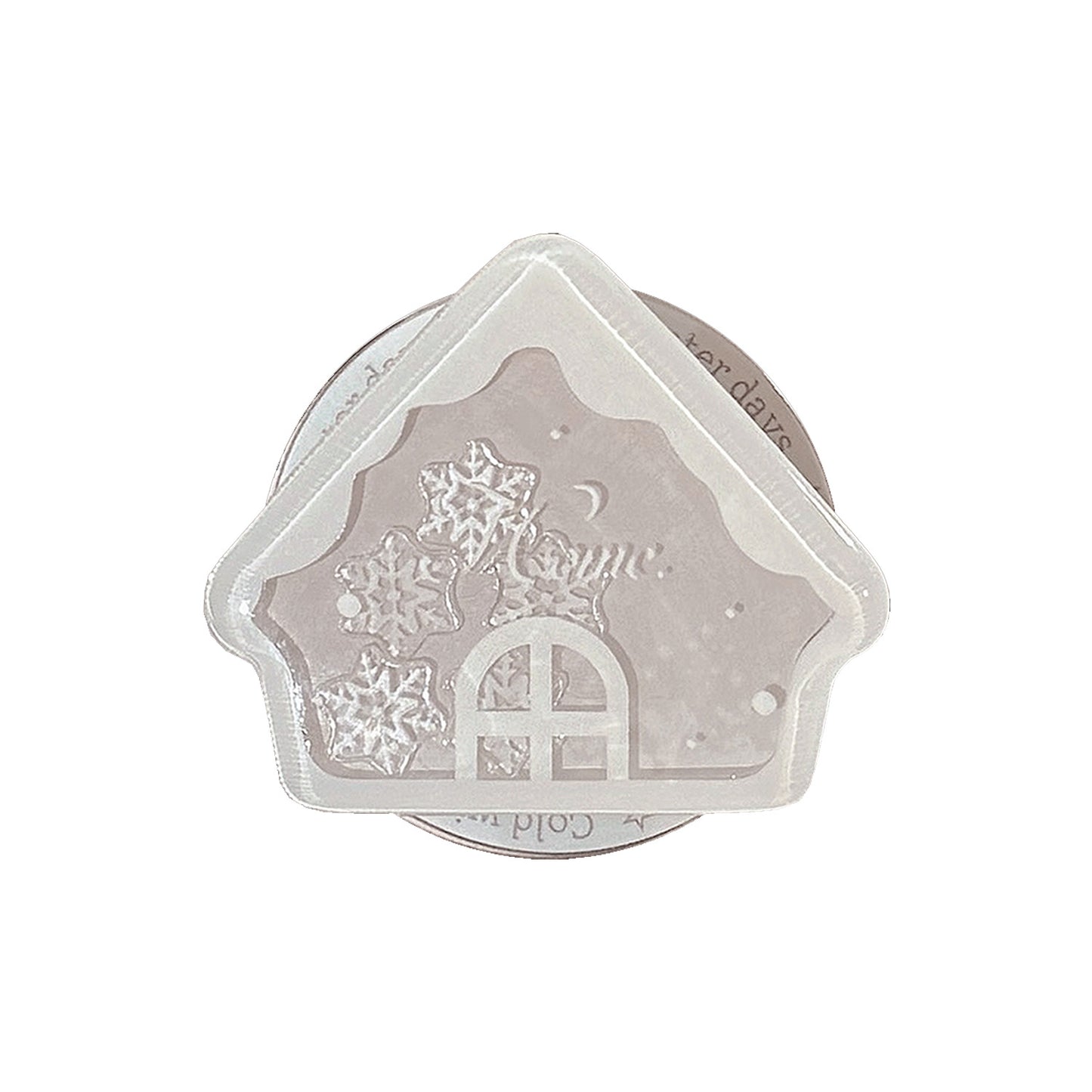 Duftkerze im Winterhaus-Design Brehn