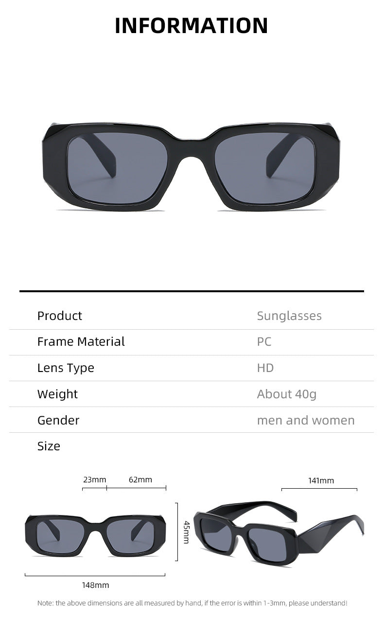 Damen quadratische Designer-Sonnenbrille mit modernem akzentuiertem Rahmen Brehn
