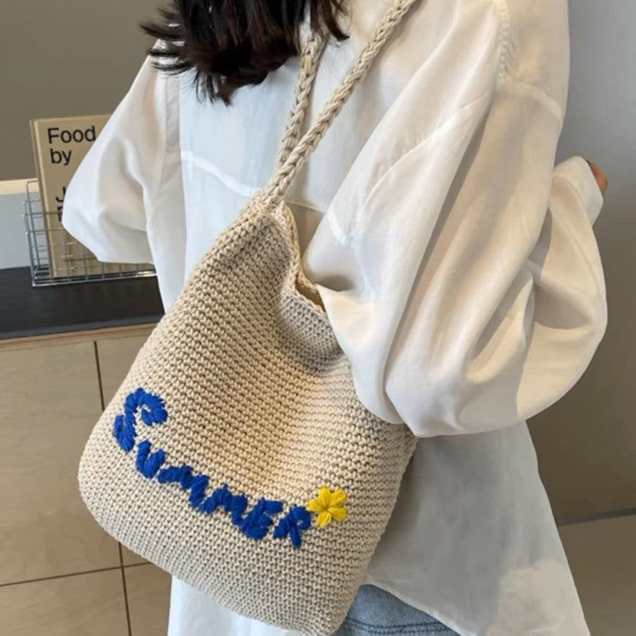 Handgearbeitete Baumwolltasche mit Fröhlichem Sommer-Motiv Brehn