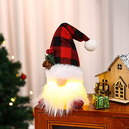 Beleuchtete Weihnachtsmann Figur Brehn