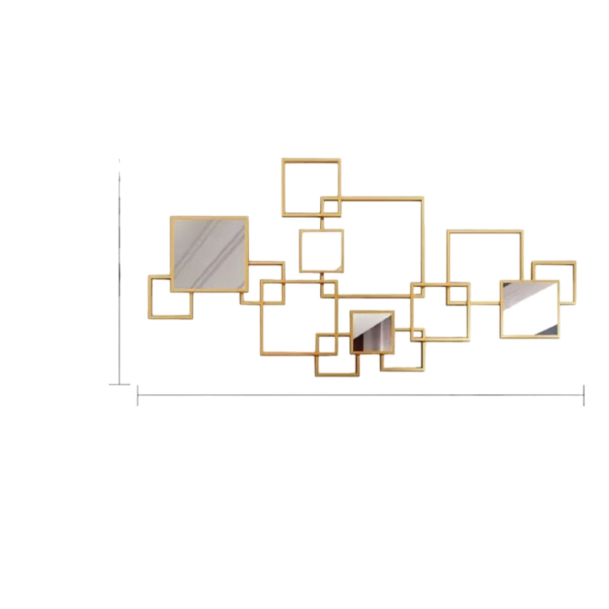 Abstract Geometrisches Wandspiegel-Set Brehn