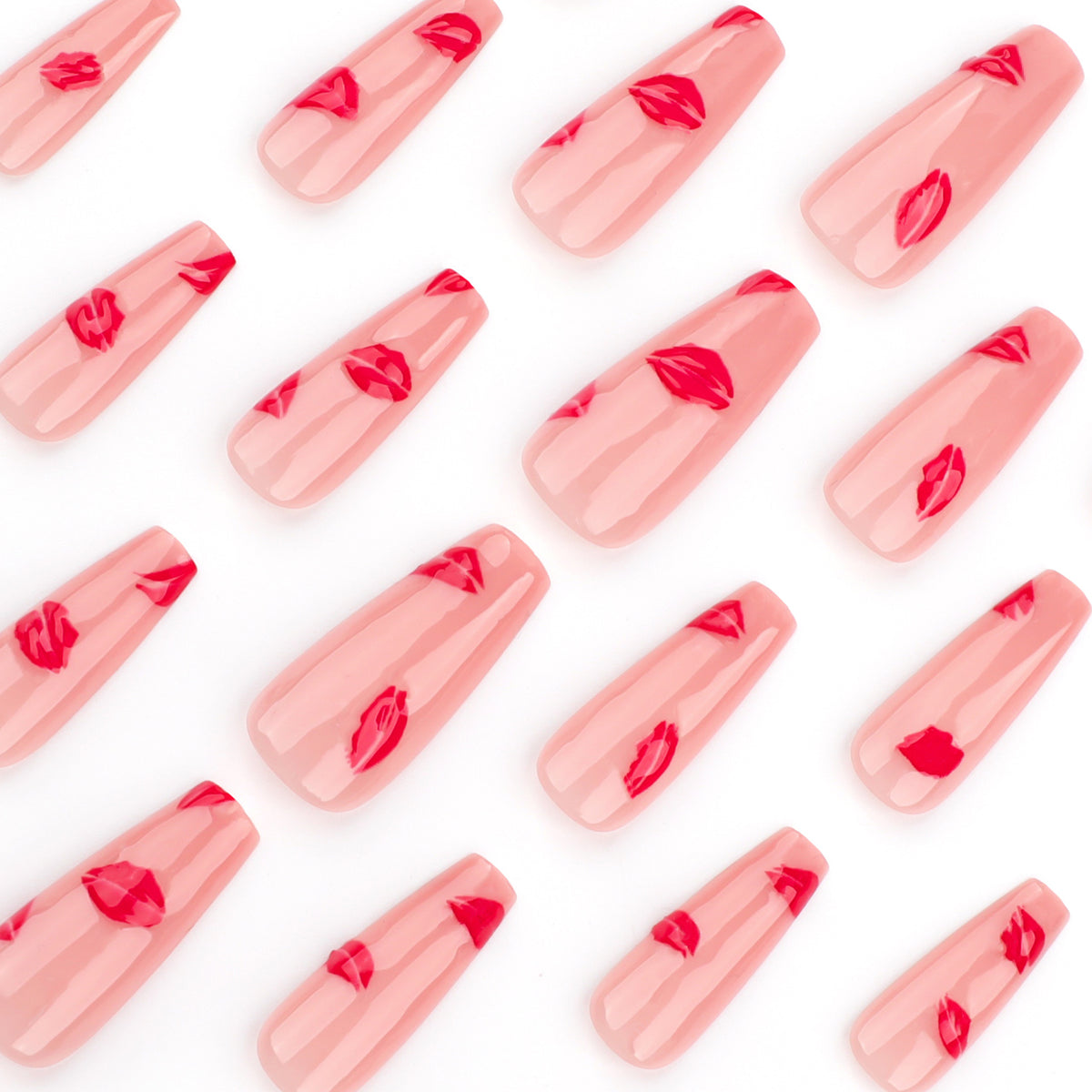 Kunstvolle Nagelverlängerungen mit Lippen-Design Brehn