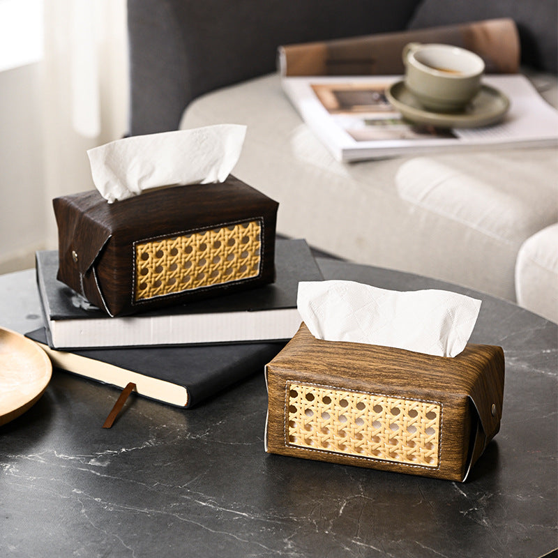 Dekorativer Rattan Muster Papiertaschenhalter Brehn