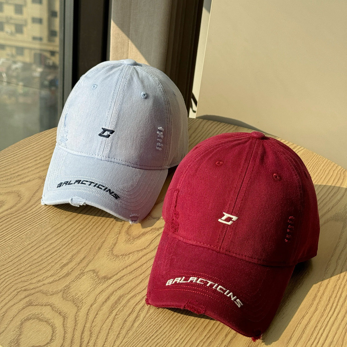 Herren Zerschlissenes Denim Baseball Cap Brehn