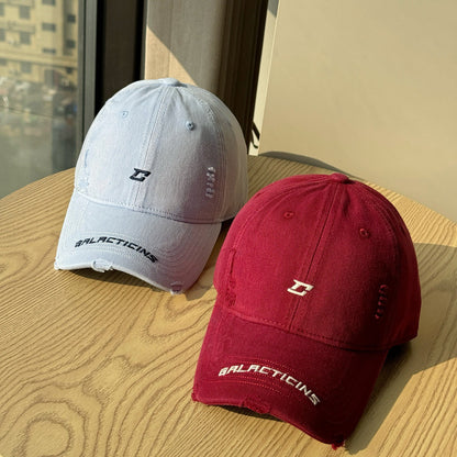 Herren Zerschlissenes Denim Baseball Cap Brehn