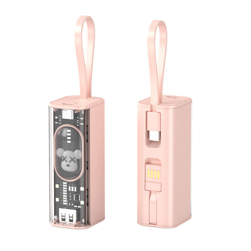 Tragbare Powerbank mit integriertem Ladekonzept und praktischer Trageschlaufe Brehn