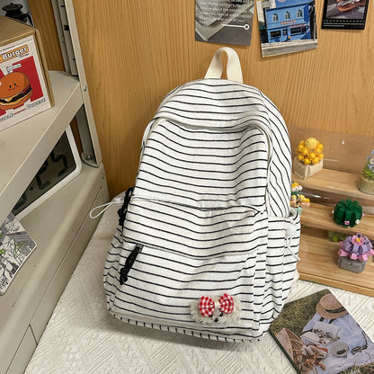 Gestreifter Gemütlicher Stoff Rucksack Brehn