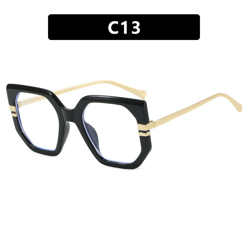 Damen geometrische Sonnenbrille mit luxuriösem goldenen Rahmen und polarisierenden Gläsern Brehn