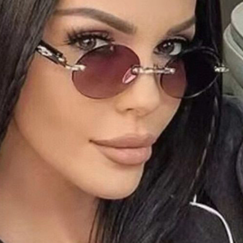 Damen runde Sonnenbrille mit elegantem Holzrahmen und UV-Schutz Brehn