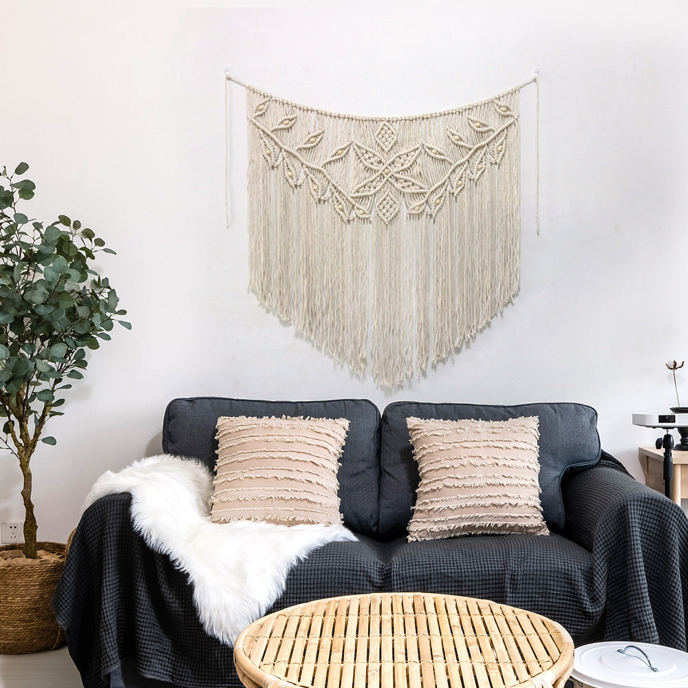 Makramee Wandbehang mit künstlerischem Design