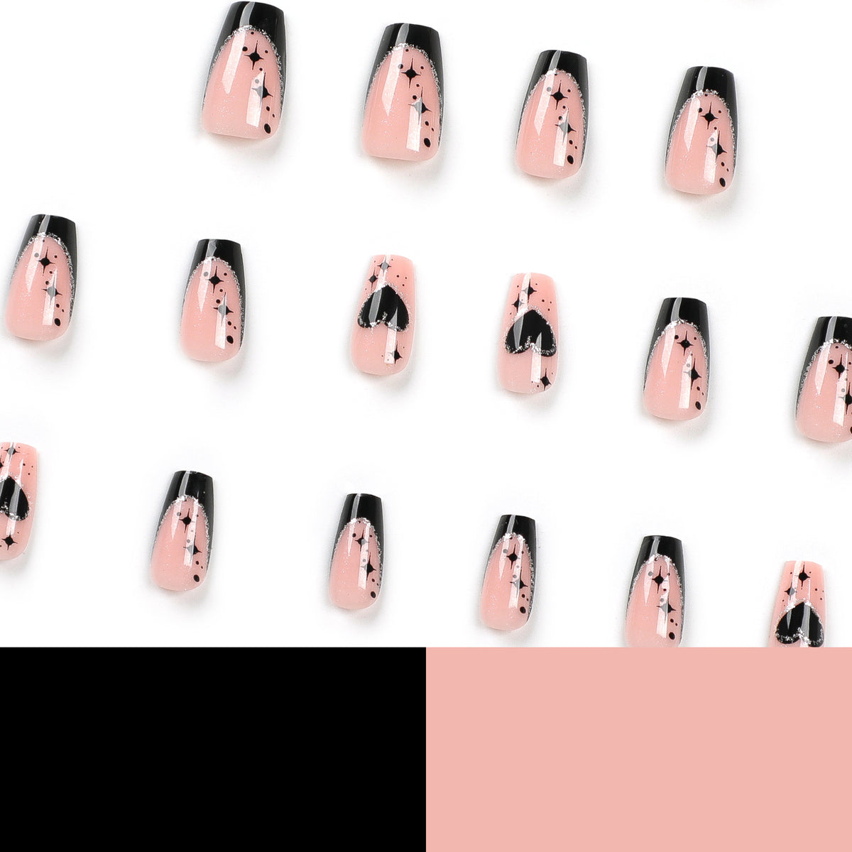 Kunstvolle Nagelverlängerungen mit eleganten Glitzerdetails Brehn