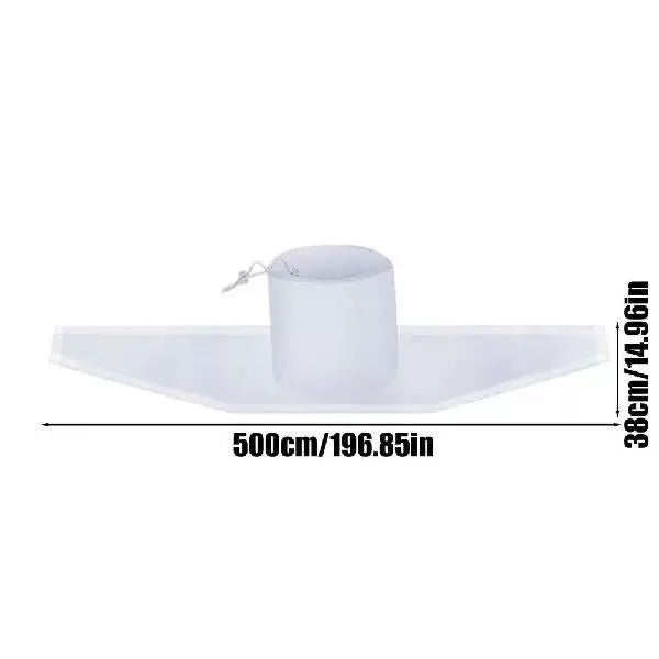 Unisex Einheitsgröße Fallrohrregenabweiser Spritzschutz mit verstellbarem zentalen Sleeve und flexibler PVC-Entwässerungsbahn Brehn