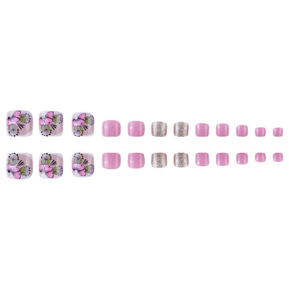 Künstlerisches Floral-Pediküre-Set