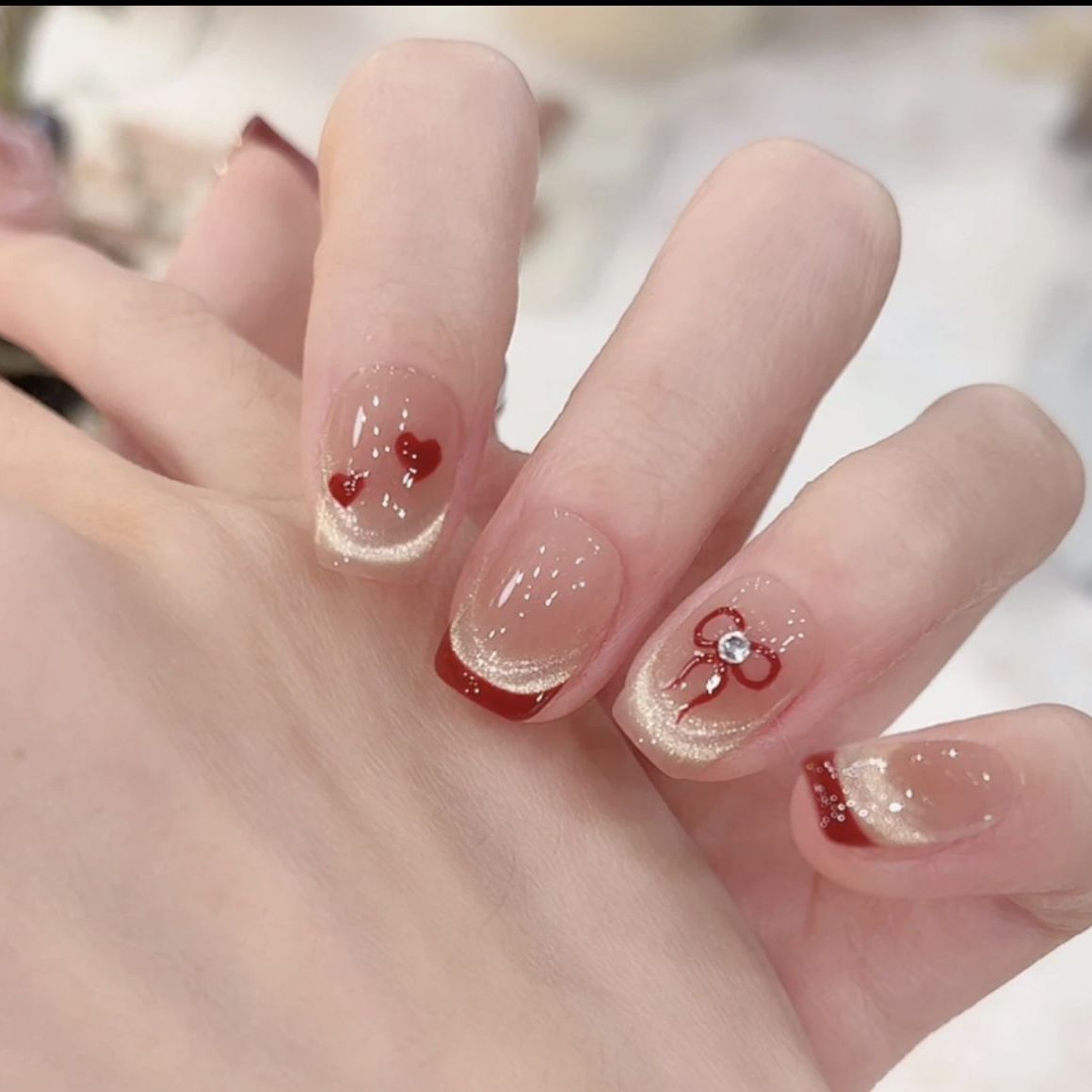 Premium Glitzernde Press-On Nagelerweiterungen Brehn