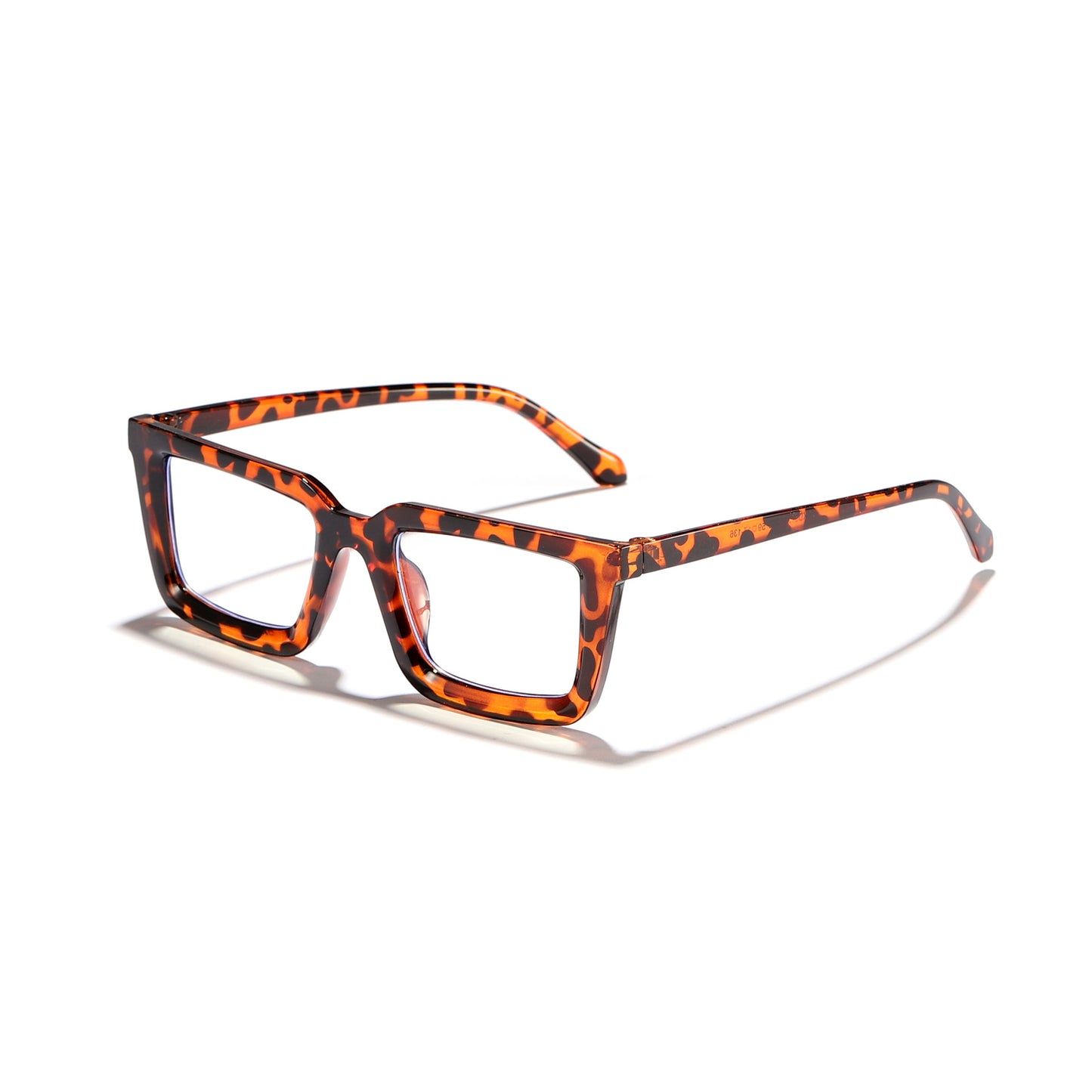 Damen moderne quadratische Sonnenbrille mit verspiegelten Gläsern Brehn