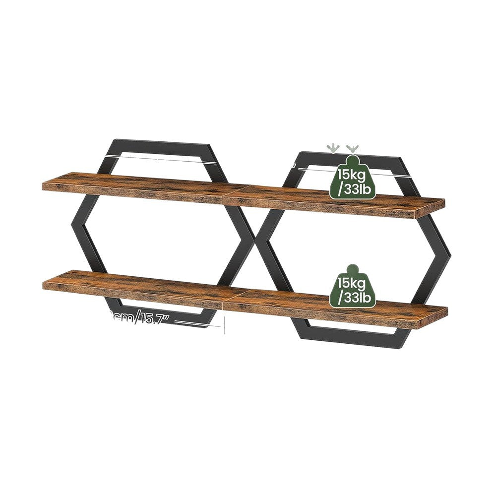 Wandregal mit Modernem Honigcomb-Design Brehn