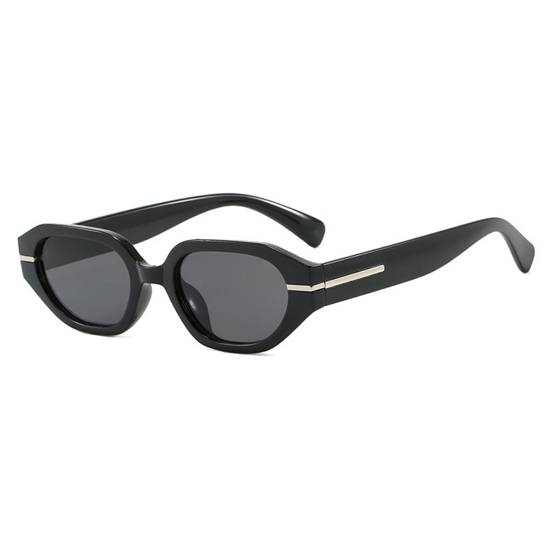 Damen stilvolle geometrische Sonnenbrille mit verspiegelten Gläsern und einzigartigem Rahmen Brehn