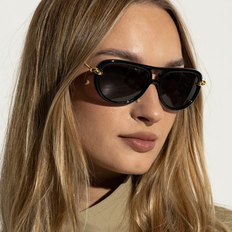 Damen Retro-Sonnenbrille mit elegantem Rahmen und polarisierten Gläsern Brehn